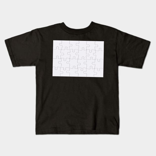 Jigsaw Puzzle Lines Design Kids T-Shirt by THP Creative